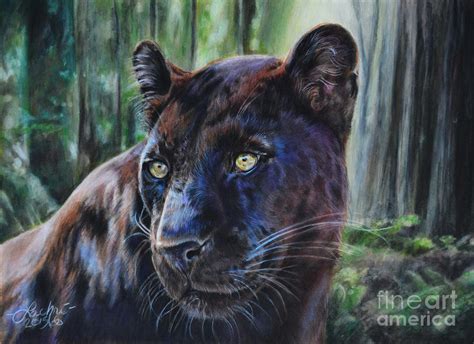 Black Leopard Painting By Lachri