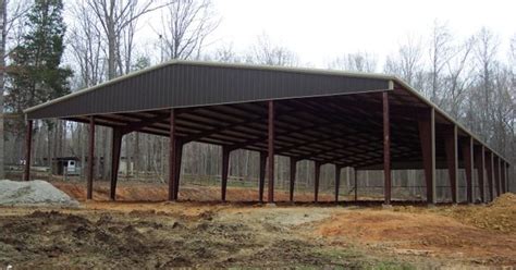 Hay Storage Metal Building 76 X 202 X 18 Gable Sheeted Post And Beams