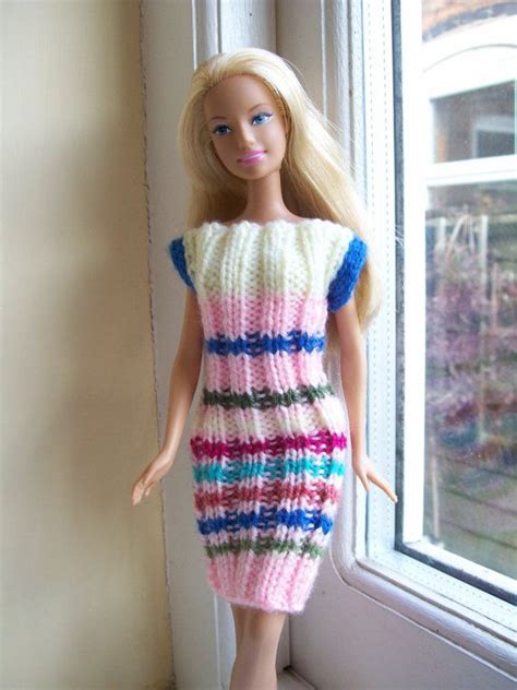 Barbie Clothes Pink Multi Stripe Dress Etsy Dresses Clothes