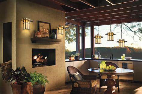 Cozy Transitional Outdoor Dining Room With Fireplace