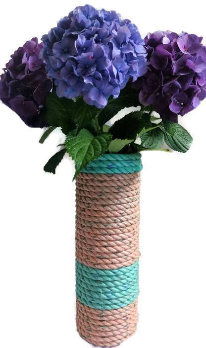 Flower Vase Made With Reclaimed Lobster Trap Rope Wrapped Flower Vase