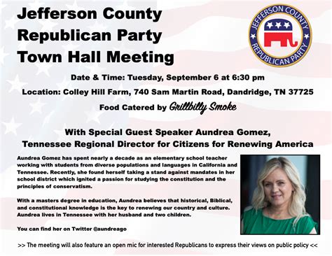 Jefferson County Republican Party Town Hall Meeting September 6 2022
