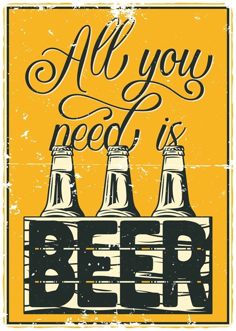 all you need is beer poster by naso displate