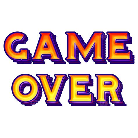 Game Over Clipart Vector Game Over Word Text Effect Design With Golden
