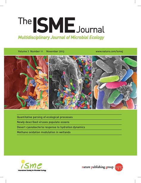 The Isme Journal Seeks To Promote Diverse And Integrated Areas Of