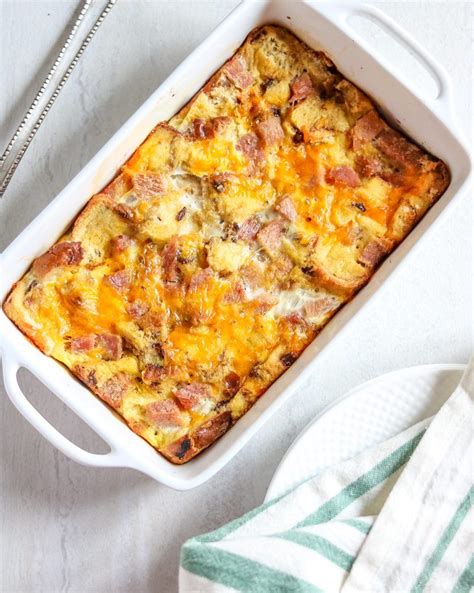 Overnight Ham And Egg Breakfast Casserole A Make Ahead Sweet And