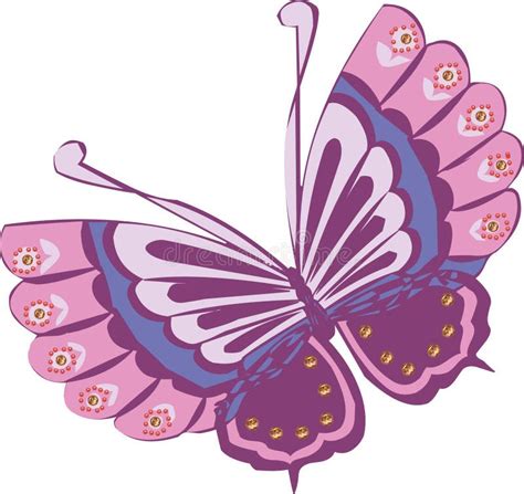 Pink Butterfly Vector Illustration Stock Vector Illustration Of