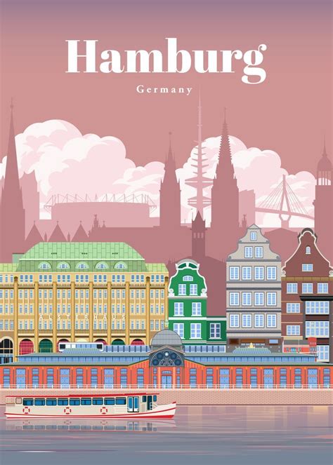 Travel To Hamburg Poster By Studio 324 Displate Artofit
