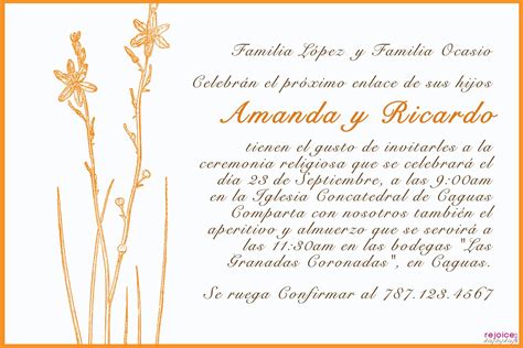 Textos De Invitaciones De Boda Grandes Ideas Wedding Invitation