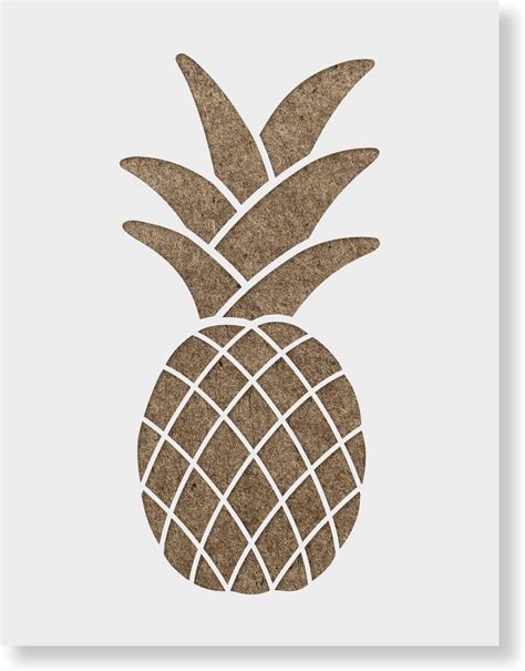 Simple Pineapple Stencil Reusable Stencils For Painting