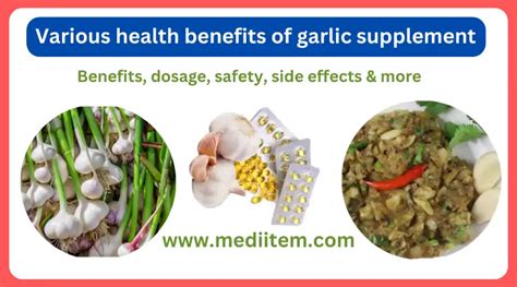 Various Health Benefits Of Garlic Supplement And More
