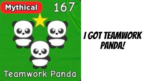 I Got Teamwork Panda In Find The Pandas Roblox Roblox Youtube