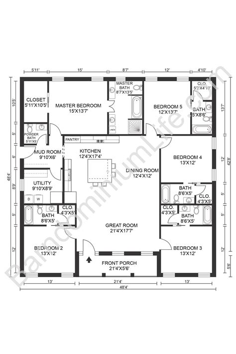 4 Bedroom Barndominium Floor Plans With Pictures Floorplansclick