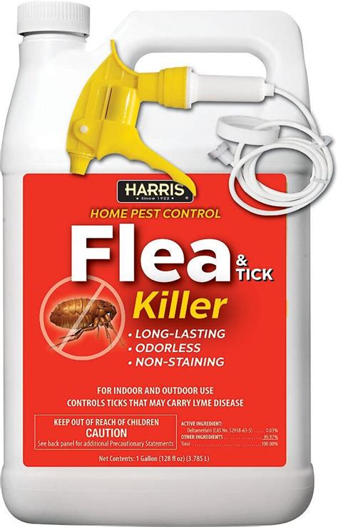 Harris Home Pest Control Flea And Tick Killer Spray 128 Oz Bottle