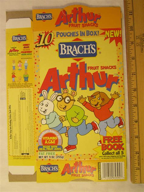 Vintage Empty Box Brachs Fruit Snacks Arthur 2001 P7 Other