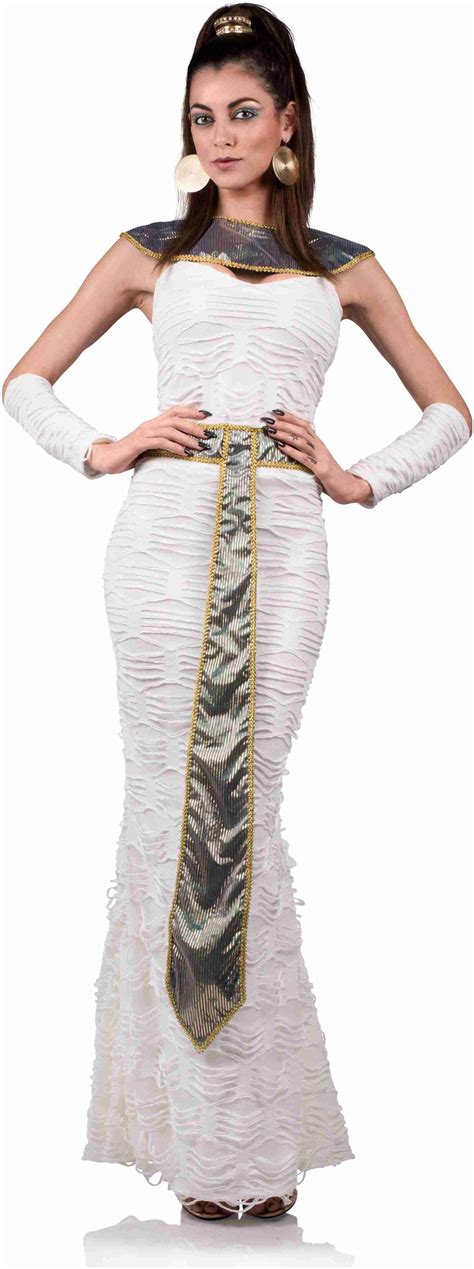 Queen Of The Nile Costume Womens Egyptian Goddess Cleopatra Fancy Dress Roman