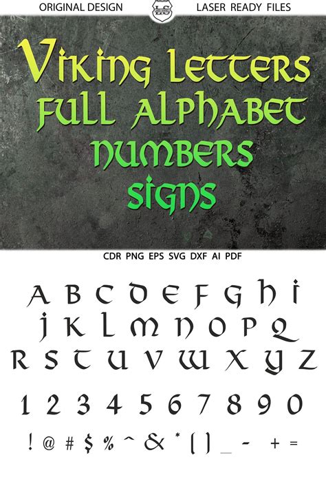 Viking Letters Alphabet Svg Digital Images Instant Download Etsy