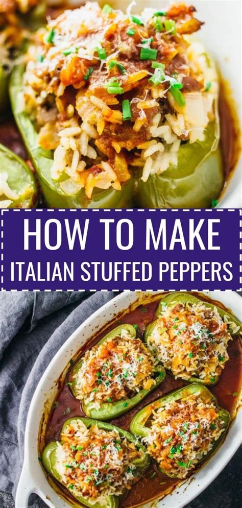 Easy Italian Stuffed Peppers Recipe This Is An Easy Recipe For