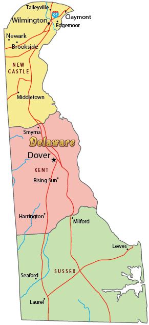 Map Of Delaware Travel United States