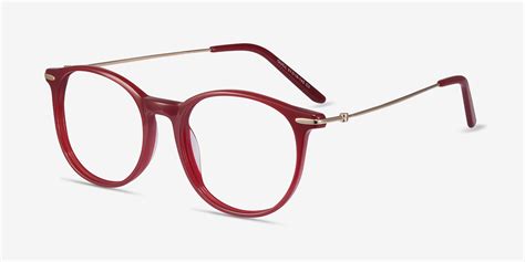 quill round red glasses for women eyebuydirect