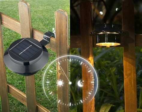 Lampka nocna solarna ogrodowa 3 LED na płot ogrodzenie ścianę DOM I