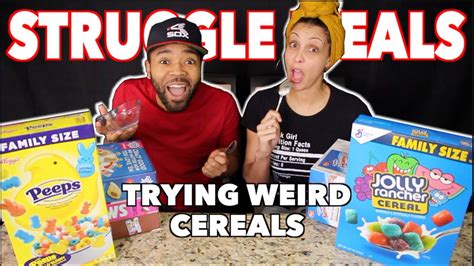 Struggle Meals Trying Weird Cereals Youtube