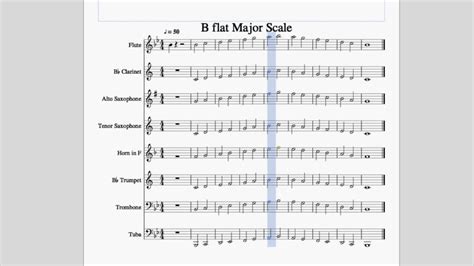 Bb Major Scale Concert Band Play Along Youtube