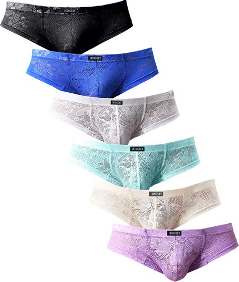 Buy Ikingskymen S Cheeky Boxer Briefs Sexy Thong Underwear Breathable Lace Mens Panties Online
