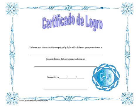 Certificado De Logro Download Printable Pdf Spanish Templateroller