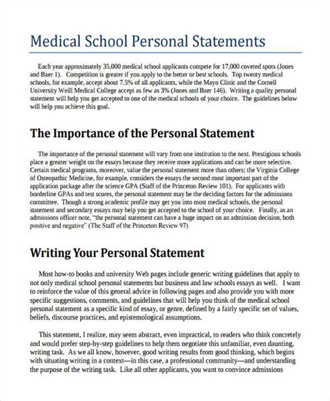 77 Personal Statement Examples Ms Word Pdf Examples