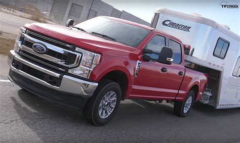 2020 Ford F 250 73l V8 Towing And Unloaded Real World Highway Mpg Review Video The Fast