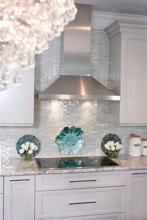 10 Glass Tile Kitchen Backsplash Ideas 2022 The Shiny Ones