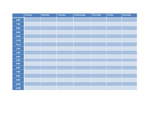 Weekly Timetable Template Microsoft Word Templates Ms Office Templates