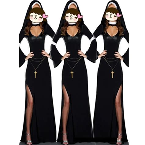 Adult Women S Halloween Long Costume Sexy Mother Superior Arabia Nun Costumes Fantasy Cosplay