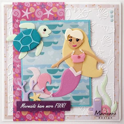 Marianne Design Clear Stamps Mermaid Sentiments By Marleen Cs1025