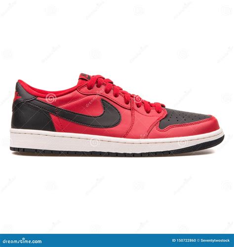 Nike Air Jordan 1 Retro Low Og Run Ultra Red And Black Sneaker