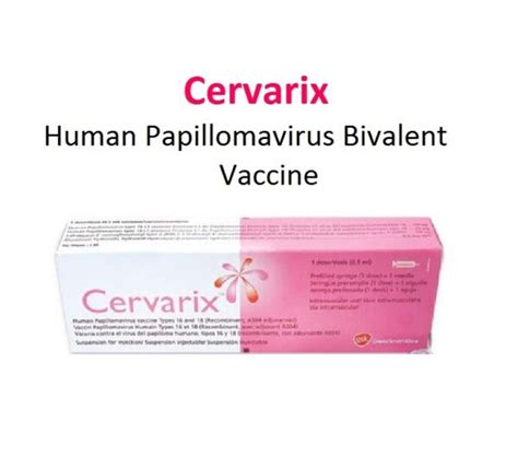 Cervarix Human Papillomavirus Bivalent Vaccine Dose Schedule