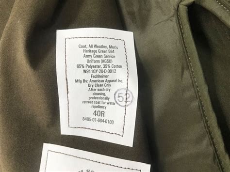 Agsu Uniform Trench Coat All Weather Heritage Green 564 Sz 40r Nwt Ebay