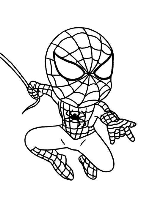 Dibujos De Spiderman Para Colorear Faciles Kulturaupice
