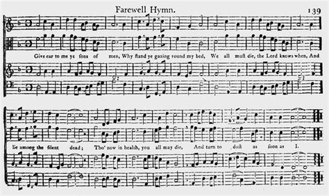 Sheet Music For Farewell Hymn · Isaiah Thomas Broadside Ballads Project