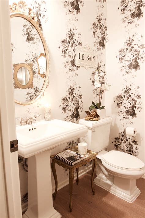 Vintage Glam Powder Room Makeover Styled With Lace