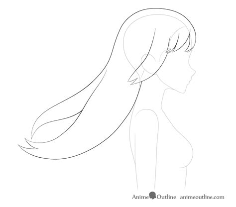 How To Draw Anime Hair Blowing In The Wind Animeoutline