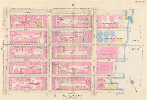 Sections 2 And 5 Plate 24 Atlas Of The City Of New York Bromley Gw