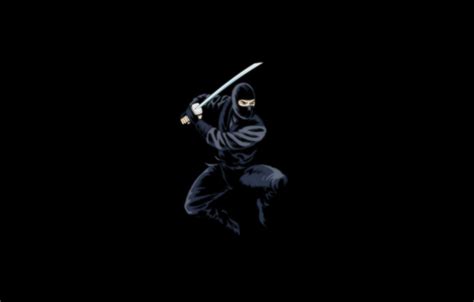 Wallpaper The Dark Background Sword Ninja Black Ninja Images For