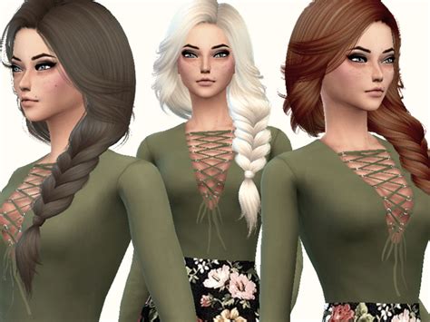 Sims 4 Hairs The Sims Resource Nightcrawler`s Pearl Hair Retextured