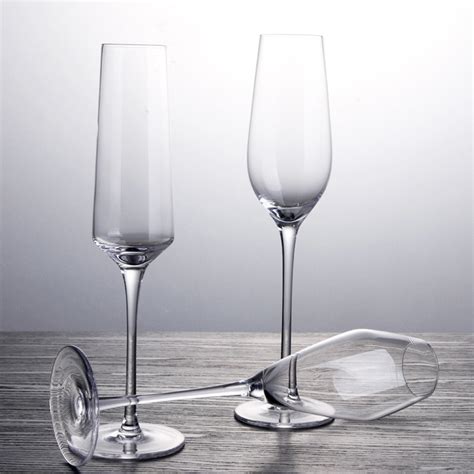 Luxury Crystal Wine Glasses Long Stemmed Lead Free Champagne Flute Glasses