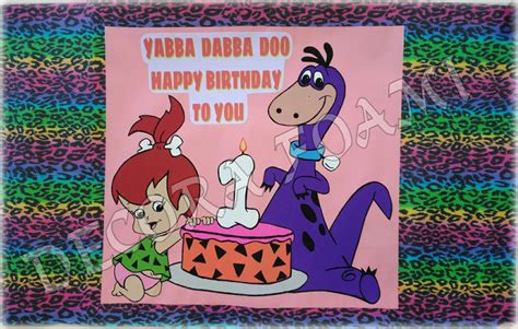 Pin By Decora Foami On Pebble Flintstone Happy Birthday To You
