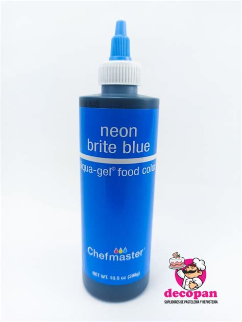 Neón Brite Blue Liqua Gel 10,5 oz - Decopan, C.A.
