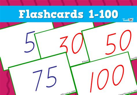 Number Flashcards 1 50 Printable Number Flash Cards Teacher Made