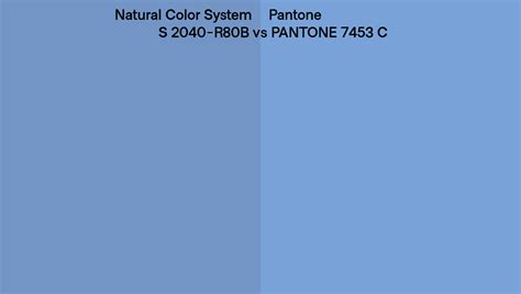 Natural Color System S 2040 R80b Vs Pantone 7453 C Side By Side Comparison